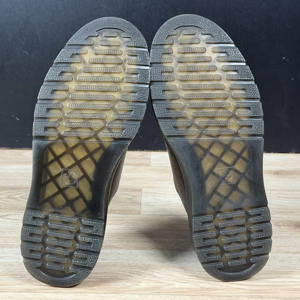 Dr Martens Shoes Men Size 7 Black Zavala Lo Derby Leather 3-Eye Round Toe Preppy